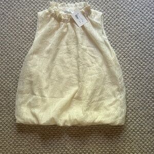 THML Green Sleeveless Ruffled Blouse